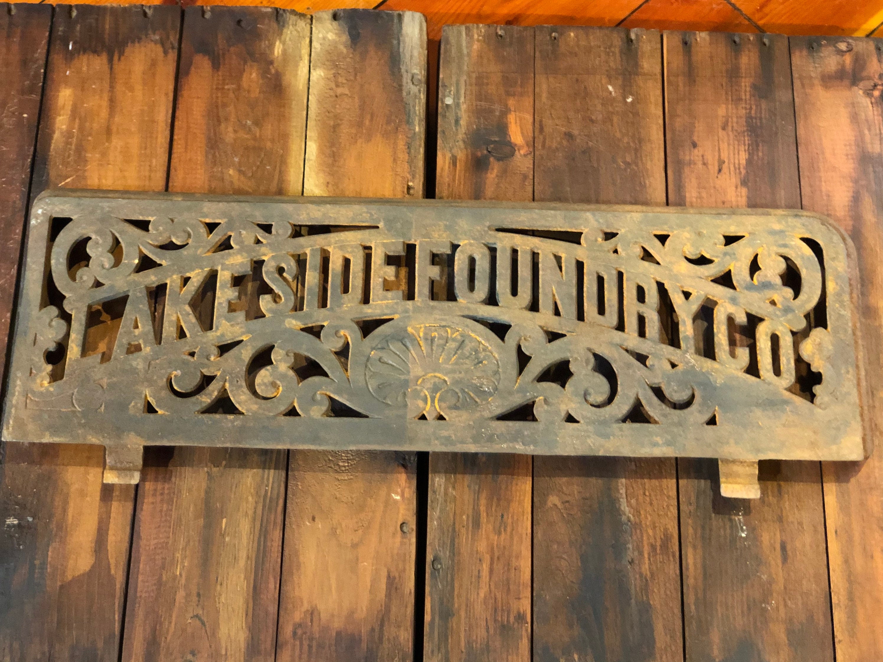 Vintage Early 1900's Cast Iron Stove Front for Lakeside - Etsy