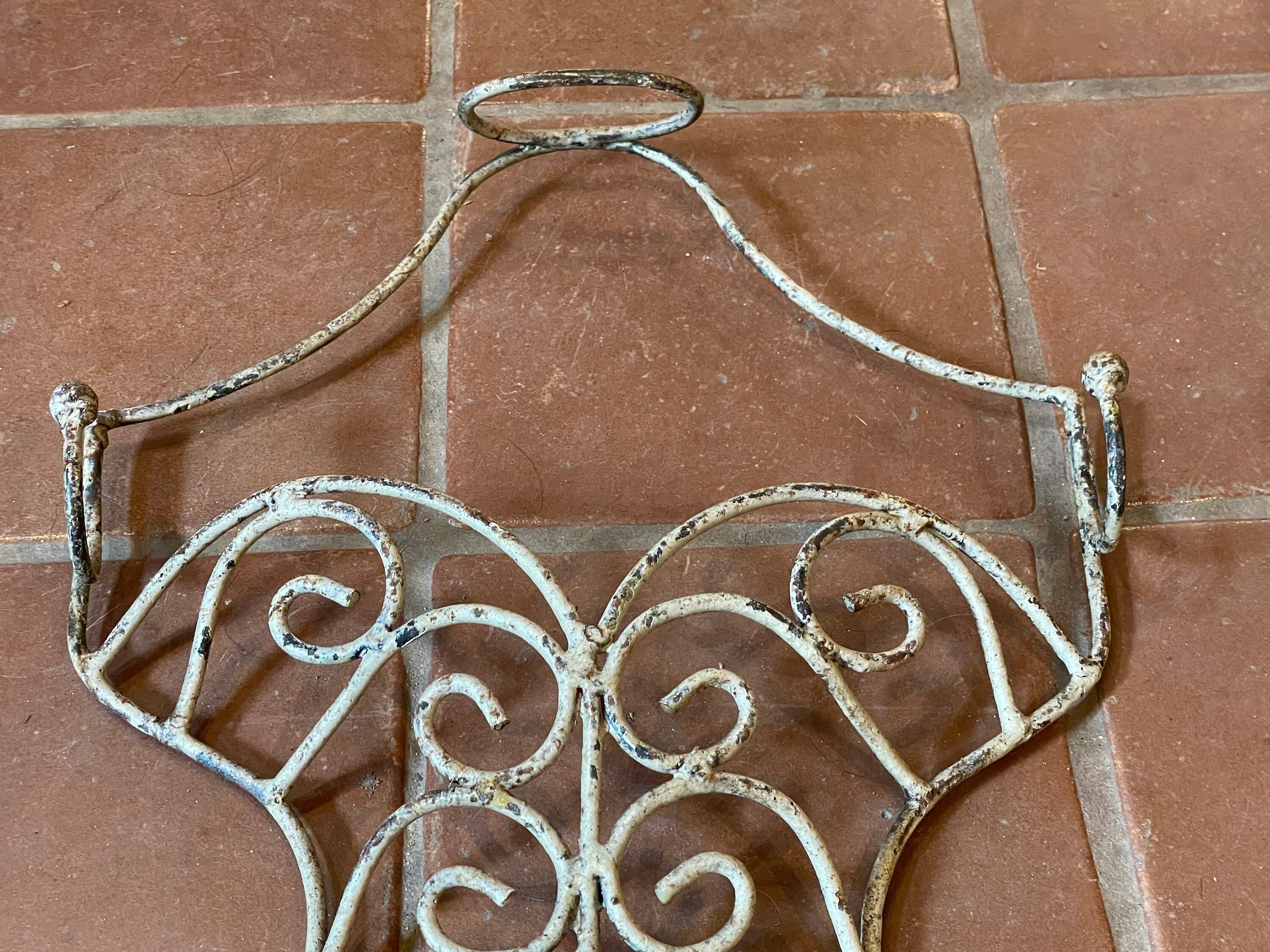 Handmade Cutout, Shaped & Welded Metal Wall Hanging Dress Form Mannequin  Style Display Hanger - Fancy Scroll Look Rustic White Patina Finish - Etsy