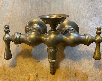 Antique Brass Bathtub Faucet – Nickel Plated Wall Mount, Soap Dish