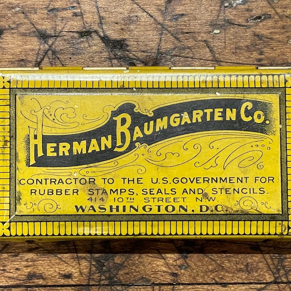 Vintage 1920's Herman Baumgarten Co. Solid Rubber Month's & Year's Stamps - Decades: 1920's, 1930's, 1940's-  From The Woods Lake Resort!
