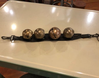 Set of Brass Sleigh Bells, Swedish Style Bells, Christmas Bells