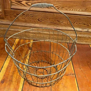 Chicken Wire Egg Basket With Handles and Includes EGGS / Wire