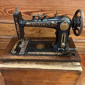 Authentic Vintage Early 1900's Treadle Head Brunswick Rotary