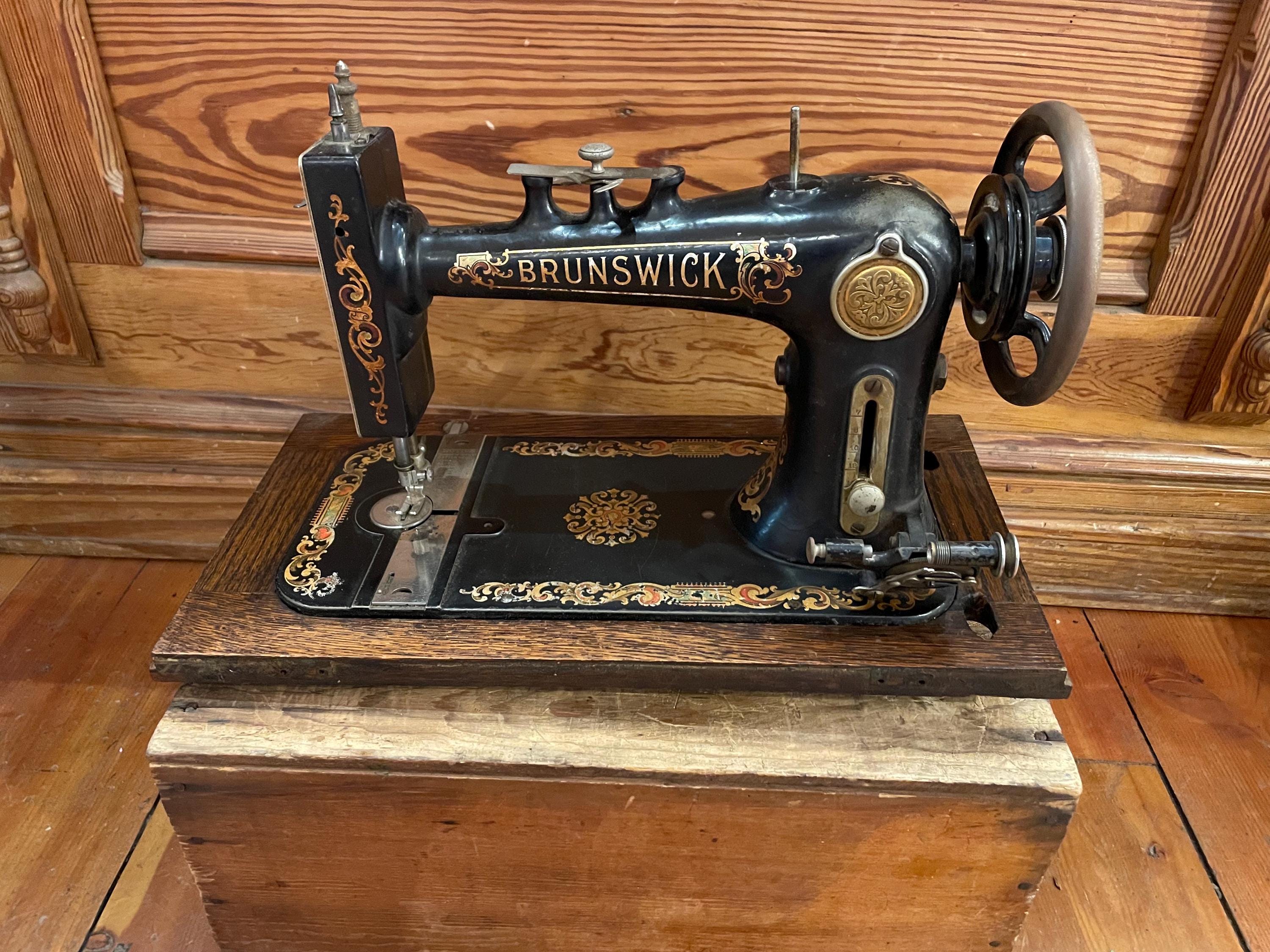 Authentic Vintage Early 1900's Treadle Head Brunswick Rotary