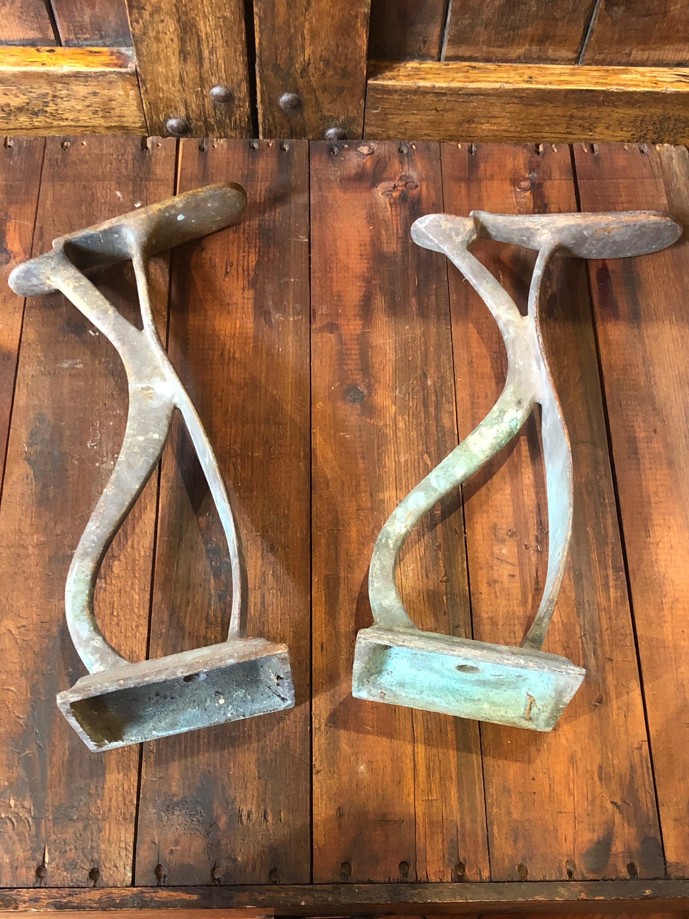 Vintage Early 1900's Solid Brass Shoe Shine Foot Rest Etsy