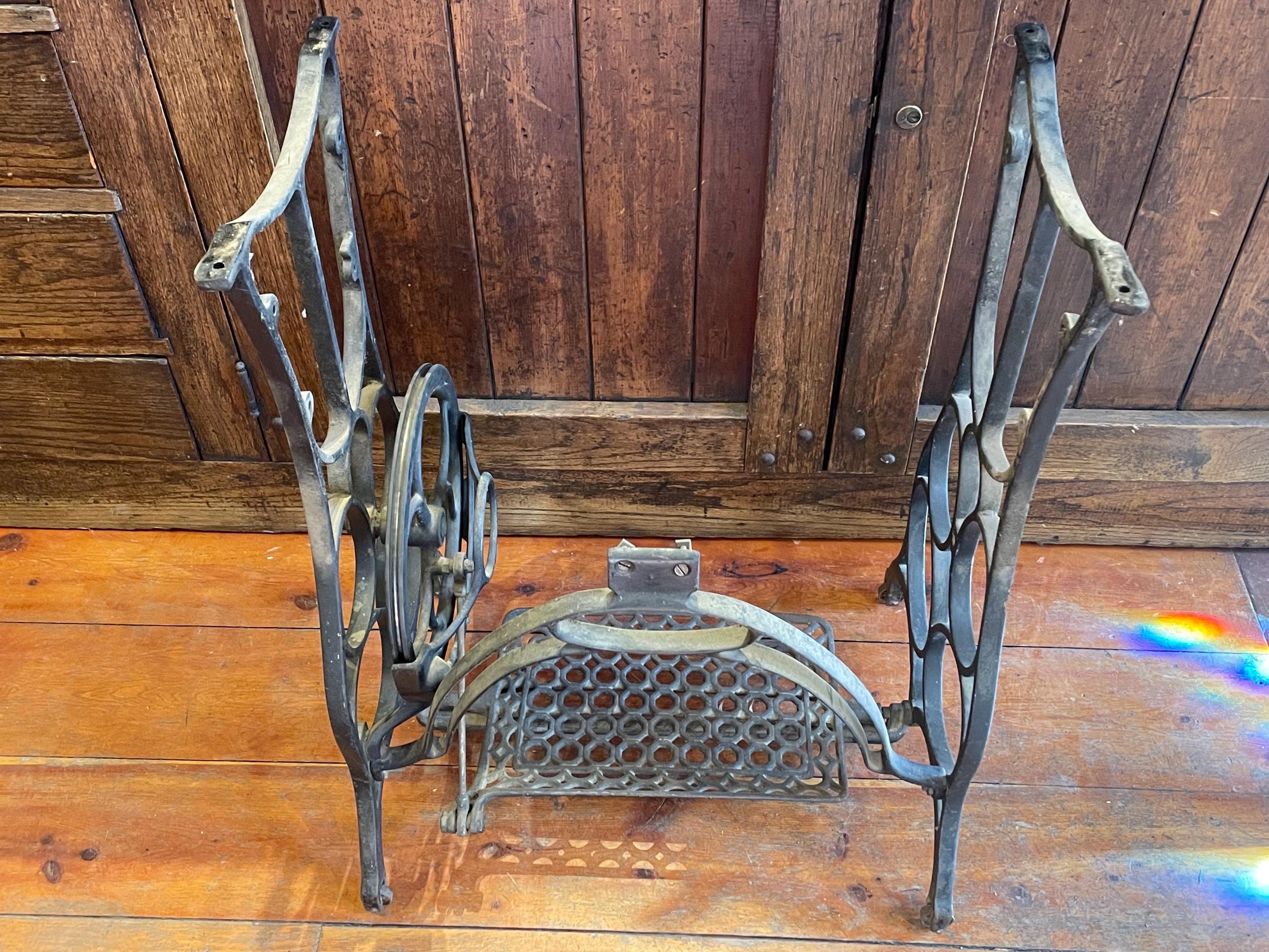 Vintage Early 1900's Brunswick Treadle Sewing Machine Cast Iron