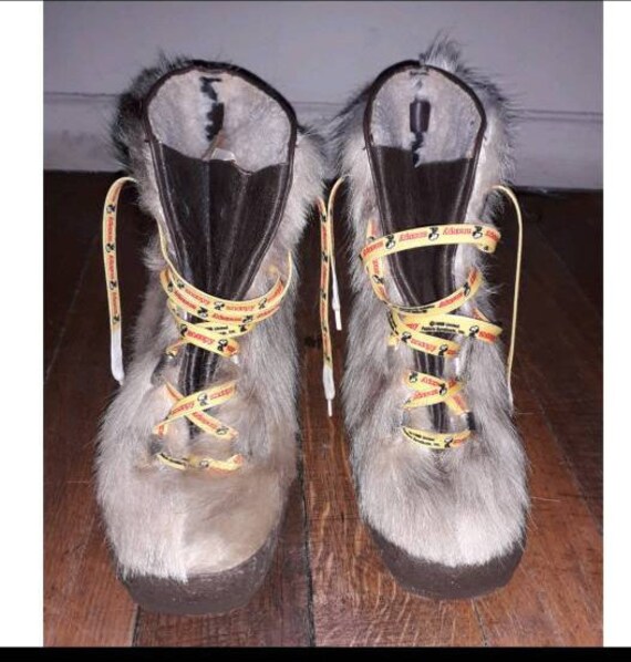 Vintage pichette/souki fur boots after ski size 39