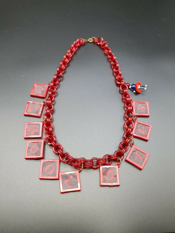 vintage celluloid necklace