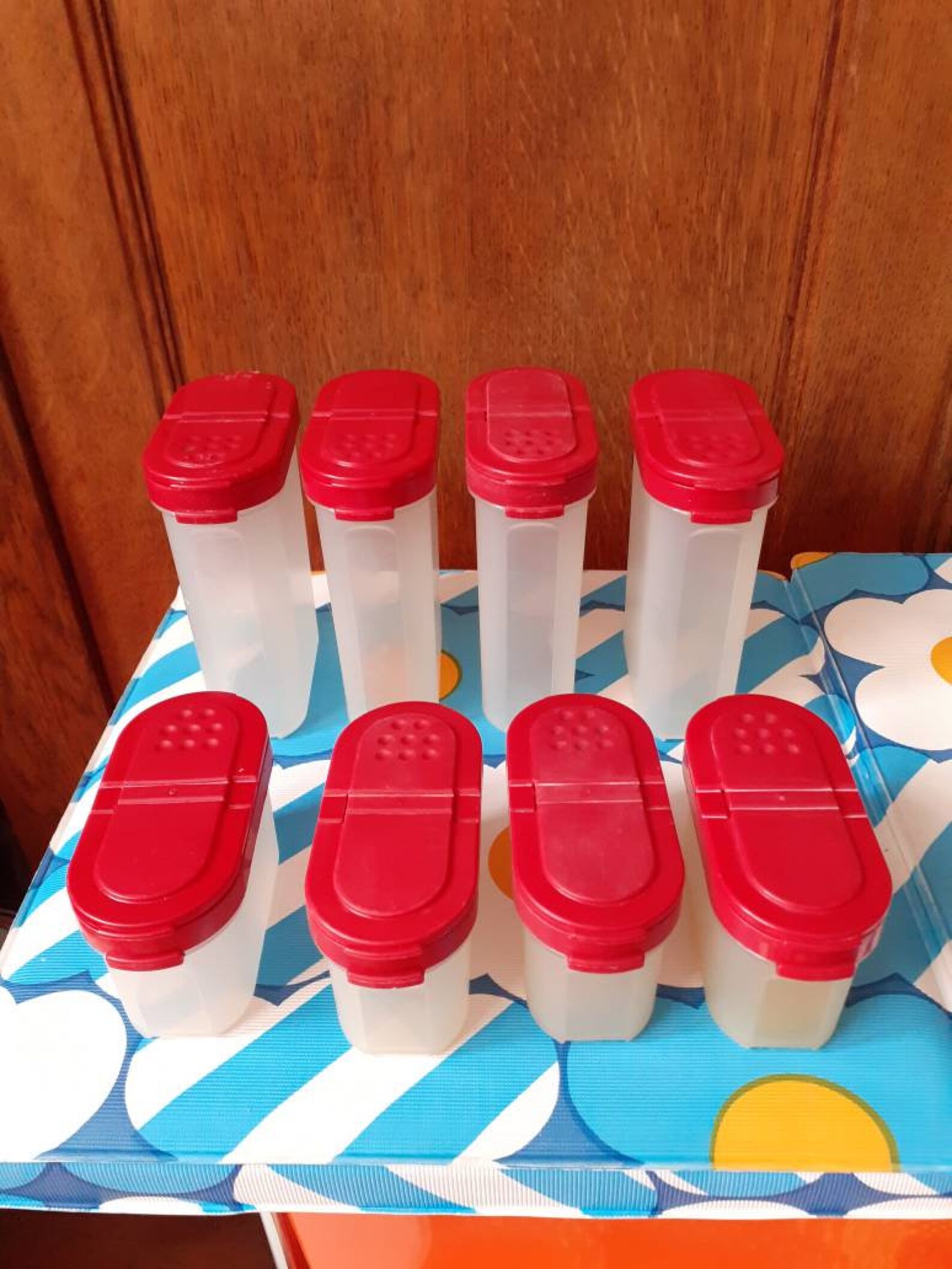 Tupperware hanging spice rack modular mates & 8 containers Etsy