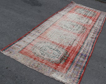 decorative runner rug, turkish rug, vintage rug  4.3 x 11.0 ft wool rug, boho rug, oriental rug, bohemian area rug Carpet SR5767