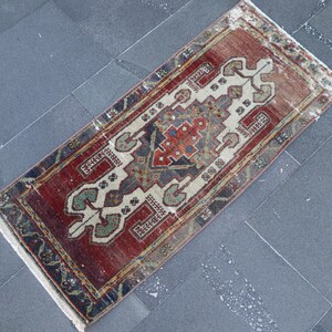 Small size doomart rug, Vintage rug, Handknotted rug, Prayer rug  1.4 x 3.2 ft Home decor, Oriental rug, 0rganic wool rug, Carpet SR11098