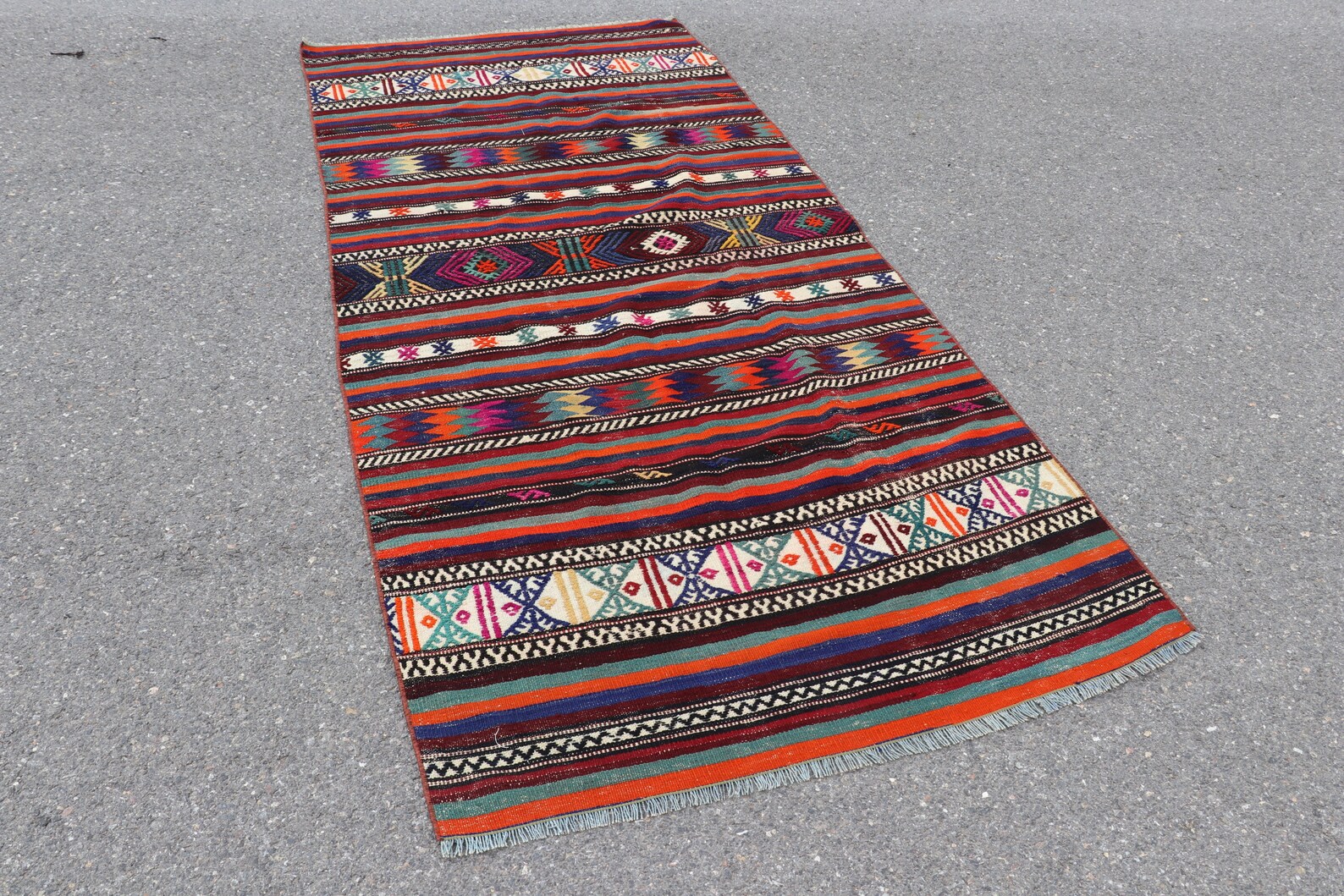Striped kilim rug Kilim rug Boho kilim rug Decorative Etsy