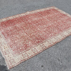 Anatolian Rug Large Area Rug,Handmade Turkish Rug Turkish Vintage Rug 5.5 x 9.1 Area Rug Wool Rug Handmade  Carpet SR11024