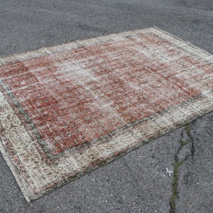 Oversize rug, Turkish handmade rug, Home decor, Livingroom decor, Natural rug, Carpet, Vintage large rug, Bohemian rug 6.9 x 9.6 ft SR11053