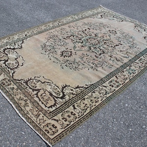 turkish area rug, area rug, aztec rug, handmade rug,  5.2 x 8.5 Ft, bohemian rug, natural rug, carpet, nomadic rug,  SR9939
