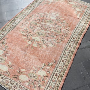 Turkish area rug, Vintage rug, Oriental rug, Home decor, Handmade rug, Organic wool rug, Bedroom rug, Boho rug, 4.3 x 7.7 ft, Carpet SRD2561