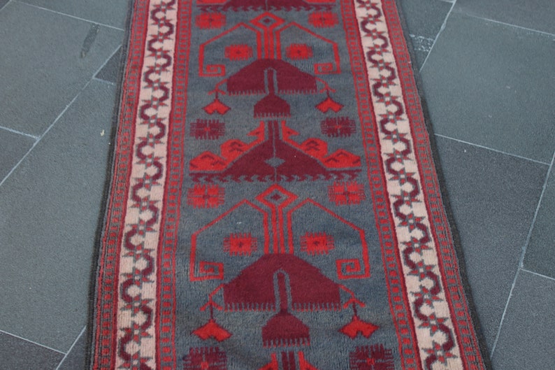 vintage oushak rug / turkish decorative rug FREE SHIPPING 2 x 9.6 ft bohemian rug / boho rug / area rug / tibal rug / colorful rug SRD1213 image 7