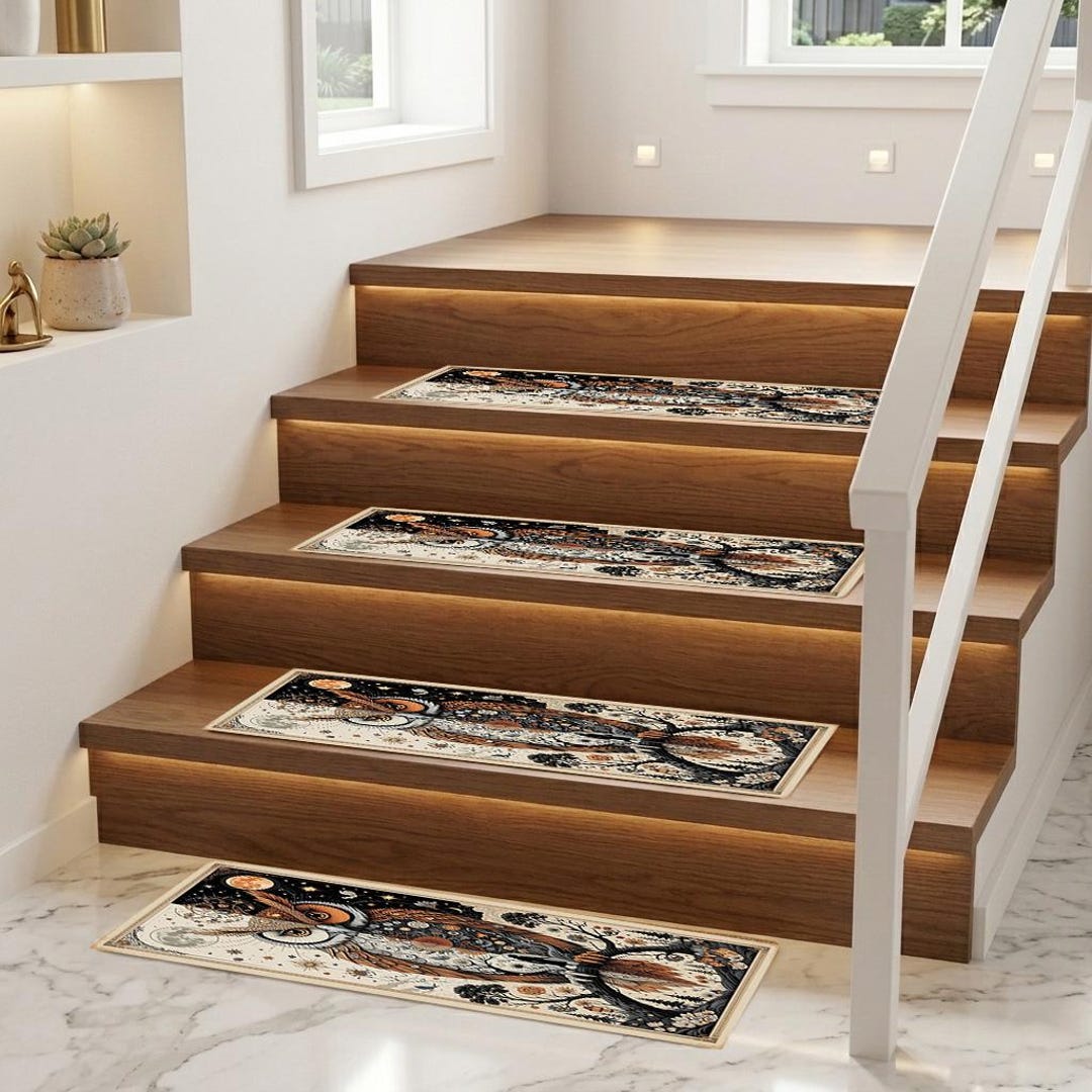 Washable Stair Mat, Stair Mat Set, Stair Step Rug, Stair Protector Rug ...