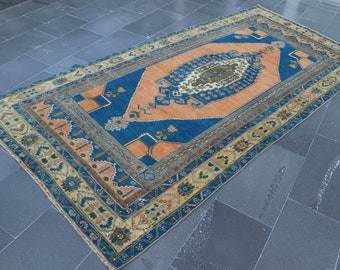 organic wool turkish kilim rug, bohemian kilim rug, tribal kilim rug,aztec kilim rug 4.6 x 9.6 ft SRD1495