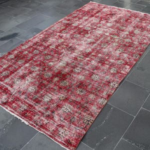 Oriental area rug, Turkish oversize rug, Vintage handmade rug, Bohemian rug, Oushak rug, Diningroom rug, Oversize rug 5.1 x 9.2 ft SRD2576