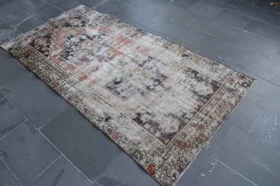 Vintage Area Rug, Kitchen Rug, Handmade Area Rug, Turkish