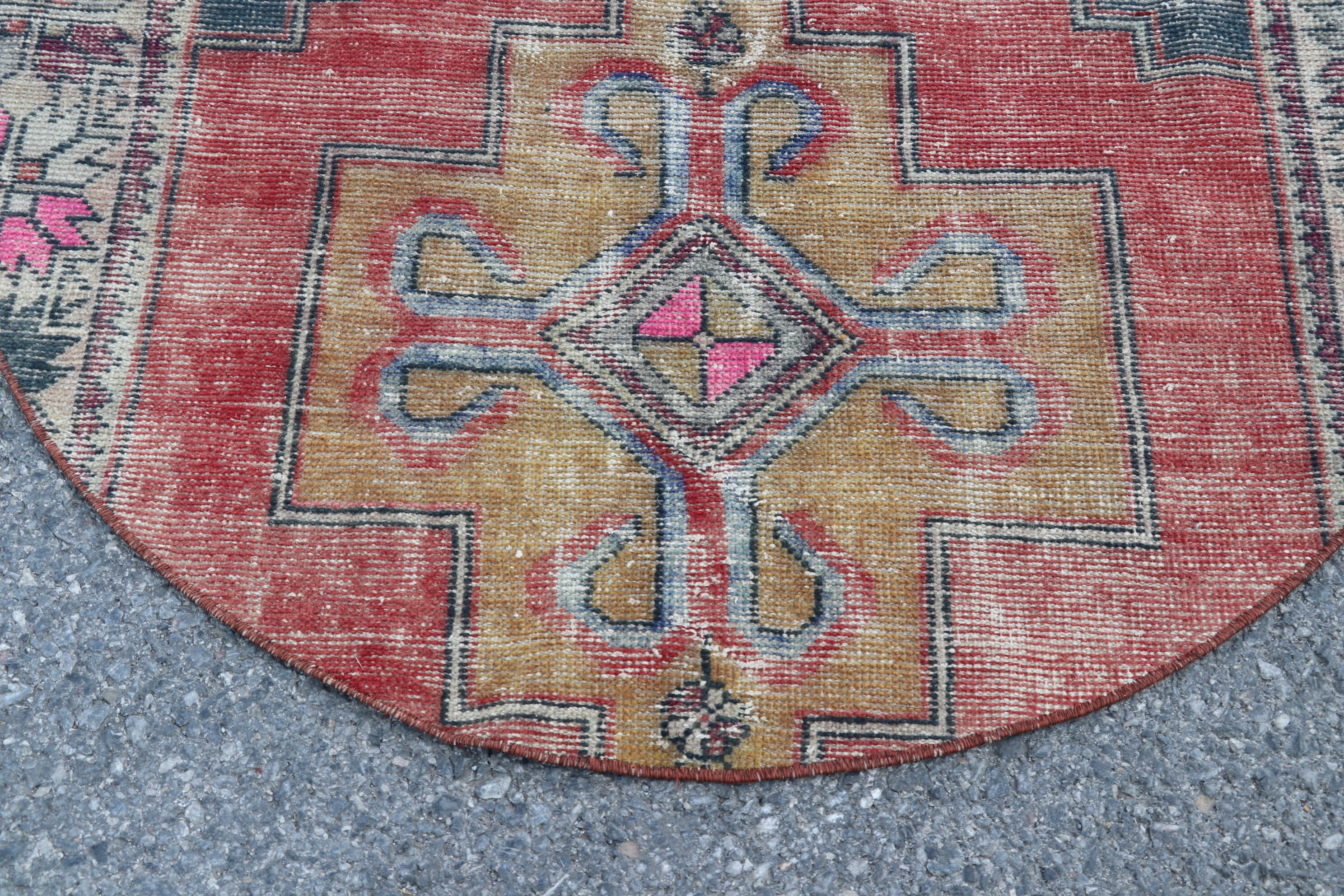 Oriental rug Turkish circle rug Doormat rug Vintage small Etsy