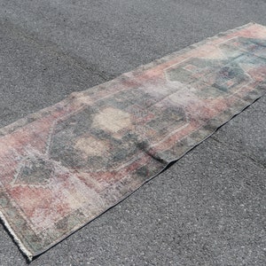 Anatolian Rug, Runner Rug, Turkish Rug, Handmade Rug, Vintage Rug, Old Rug 3.5 x 13.5 Corridor Rug, Aztec Rug , Hallway Rug, Carpet SR10859