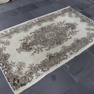 Turkish area rug, Oriental rug, Aztec rug, 3.9 x 6.8 ft Decorative rug, Oushak rug, Bohemian rug, Vintage rug, Handmade area rug SR11191