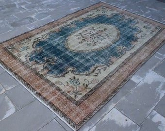oushak rug, turkish rug, oriental rug, vintage rug FREE SHIPPING 6.1 x 9.5 Ft area rug, wool rug, boho decor rug, turkey rug Carpet SRD0775