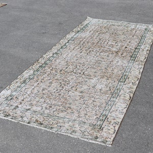 Teppich Läufer, Kelimteppich, Vintage Teppich 120 x 250 cm, Berber Teppich, Handgeknüpfter Teppich, Berber Teppich, Anatolischer Teppich SR5695