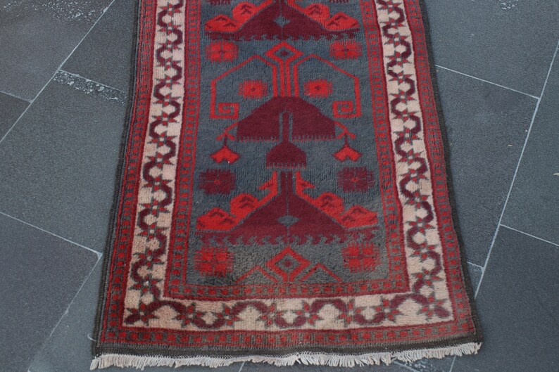 vintage oushak rug / turkish decorative rug FREE SHIPPING 2 x 9.6 ft bohemian rug / boho rug / area rug / tibal rug / colorful rug SRD1213 image 6