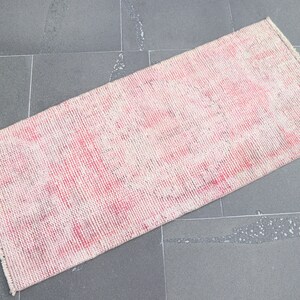 Bohemian rug, 1.7 x 3.7 Ft  Small vintage rug, Turkish doormat rug, Faded rug, Organic wool rug, Home decor, Farmhouse decor, Rug, SR10719