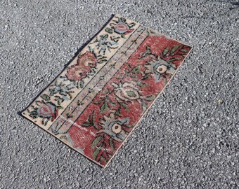 Alfombra rústica, alfombra tribal, alfombra turca vintage única, alfombra Oushak, envío gratuito, alfombra de Anatolia, 1,6 x 2,5 pies, alfombra de lana, alfombra de piso SR11247