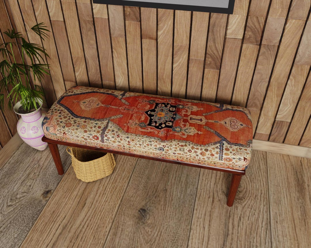 Boho Chic Bench woven Bench Textile Bench hallway Bench living Room 