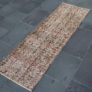 Vintage rug, Handmade Turkish rug, Small rug, 1.9 x 6.1 ft Tribal rug, Bohemian rug, Oushak rug, Boho decor, Oriental rug, Carpet SR11350