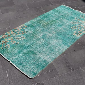 Oushak Teppich, Vintage Teppich in Gelassener Farbe, 100 x 160 cm Versandkostenfrei, Türkischer Teppich, Aztekenteppich, Nomadenteppich, SRD2694
