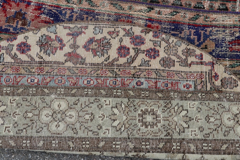 Turkish Rug, Round Rug, Small Area Rug, Vintage Circle Rug, 3.8 X 3.8