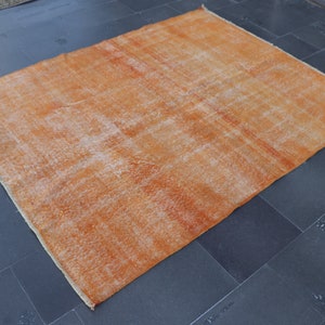 Handgeknüpfter Teppich, Boho Teppich 150 x 200 cm, Boho Teppich, Vintage Teppich, Oushak Teppich 150 x 200 cm, Handgeknüpfter Teppich SRD2380
