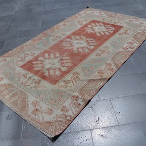 Turkish rug, Oushak rug, Bedroom rug, Aztec rug, Oriental rug, Vintage rug, 4.8 x 8.4 ft Area rug, Bohemian rug, Carpet SRD1820