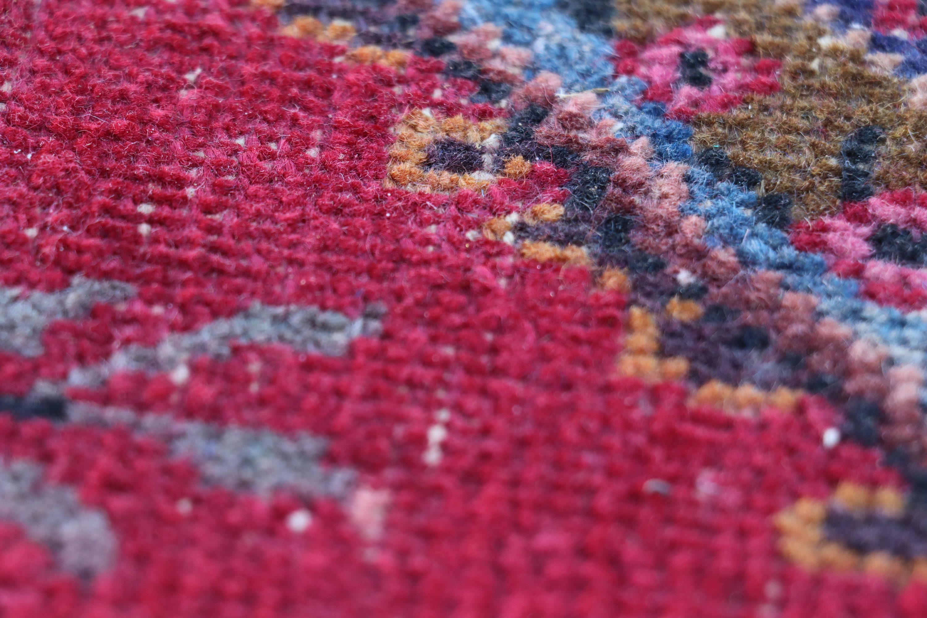 Small area rug Turkish circle rug Vintage rug Organic wool Etsy