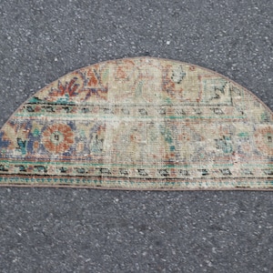 Handmade rug, Entryway rug, Natural wool rug, Turkish rug, Aztec rug, Bohemian rug 3.3 x 1.6 ft Vintage rug, Small size rug, Doormat SR9540