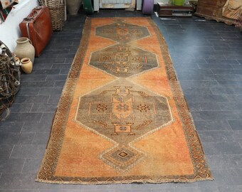 Large Size Area Rug, Free Shipping 4.3 x 11.6 Runner Rug, Turkish Rug, Boho Rug, Turkish Vintage Area Rug, Ethnic Rug, Nomadic Rug No 1099