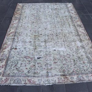 Vintage Teppich, Türkischer Teppich, Naturteppich, Orientteppich, Kelimteppich, Handgeknüpfter Teppich, Handgeknüpfter Teppich, Handgeknüpfter Teppich SR11213