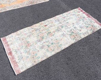 Runner rug, Turkish rug, Oriental rug, Vintage rug, Hallway rug, 2.5 x 6.2 Bedroom rug, Area rug, Tribal rug, Wool carpet, Boho rug SRD2266