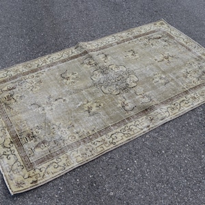 Turkish rug, Vintage rug, Red rug, 3.6 x 6.6 ft Home decor, Kitchen rug, Bohemian rug, Overdyed rug, Bedroom rug, Living room rug, SR10901