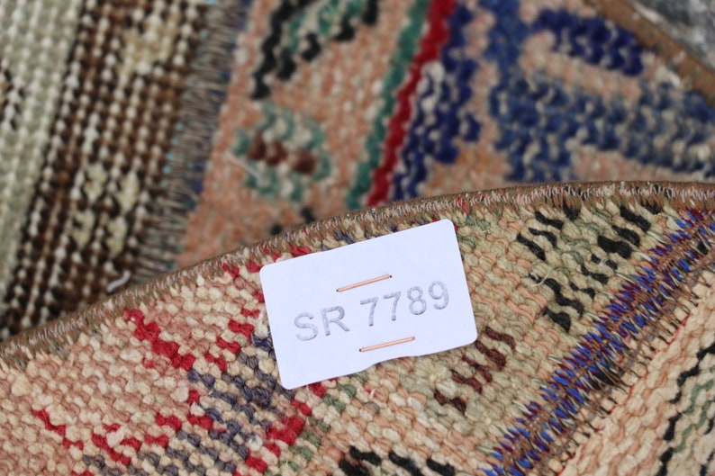 Turkish Rug, Round Rug, Small Area Rug, Vintage Circle Rug, 3.8 X 3.8