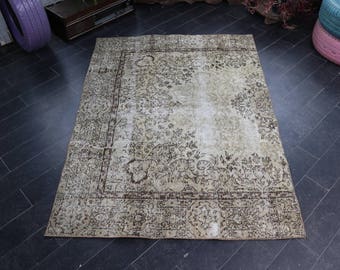 Turkish Rug, Bohemian Rug, Area Rug, Anatolian Handmade Wool Rug, Vintage Rug, FREE SHIPPING 4 x 5.4 Area Rug, Floor Rug, Boho Rug No 1129