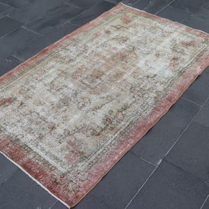Floral rug, Turkish rug, Handmade rug, Vintage rug 3.8 x 6.5 Aztec rug, Bedroom rug, Area rug, Tribal rug, Wool carpet, Boho decor, SRD2589