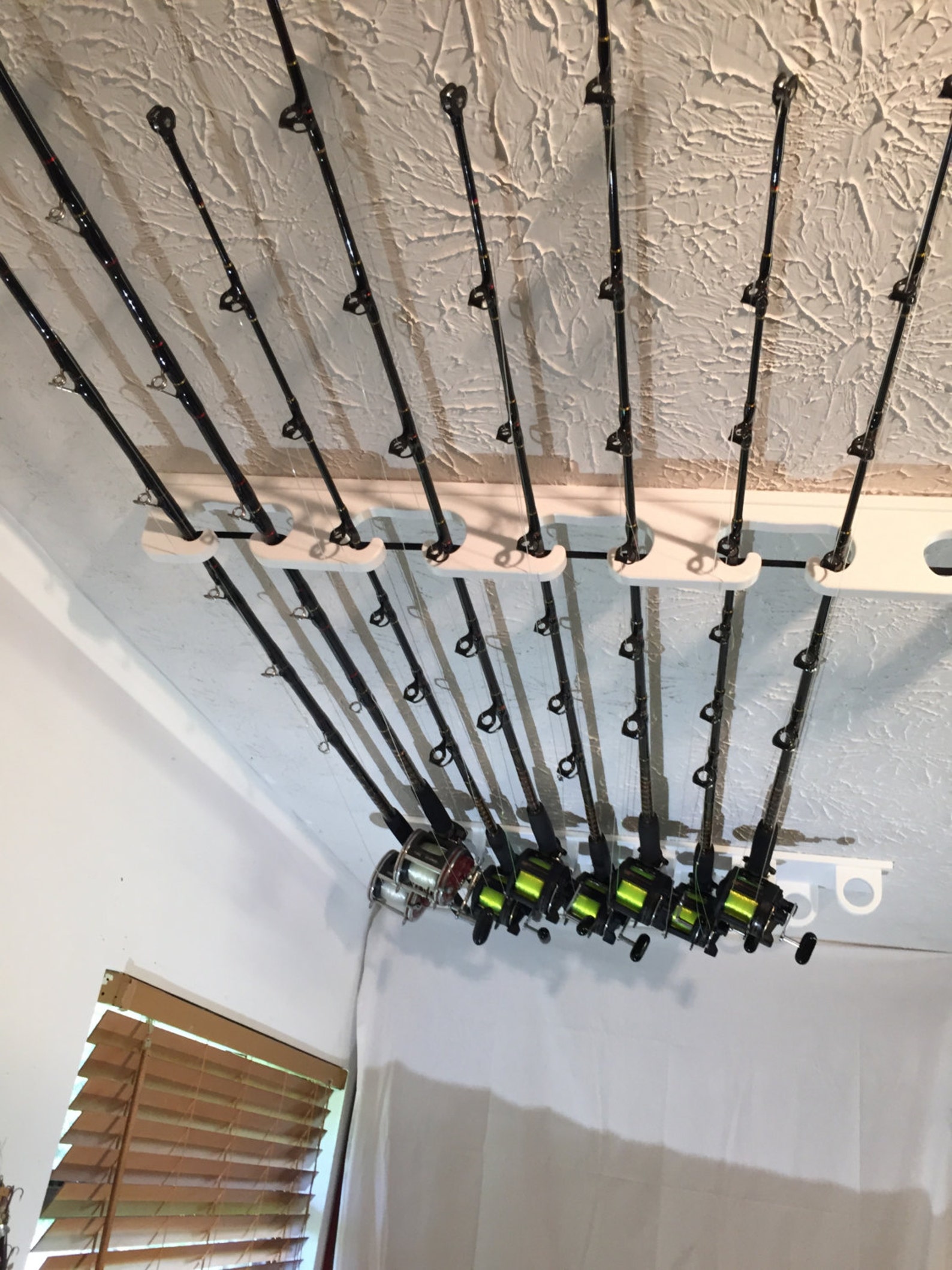 Ceiling Mount Rod Holder for 10 Big Game Rods and Reels With a - Etsy