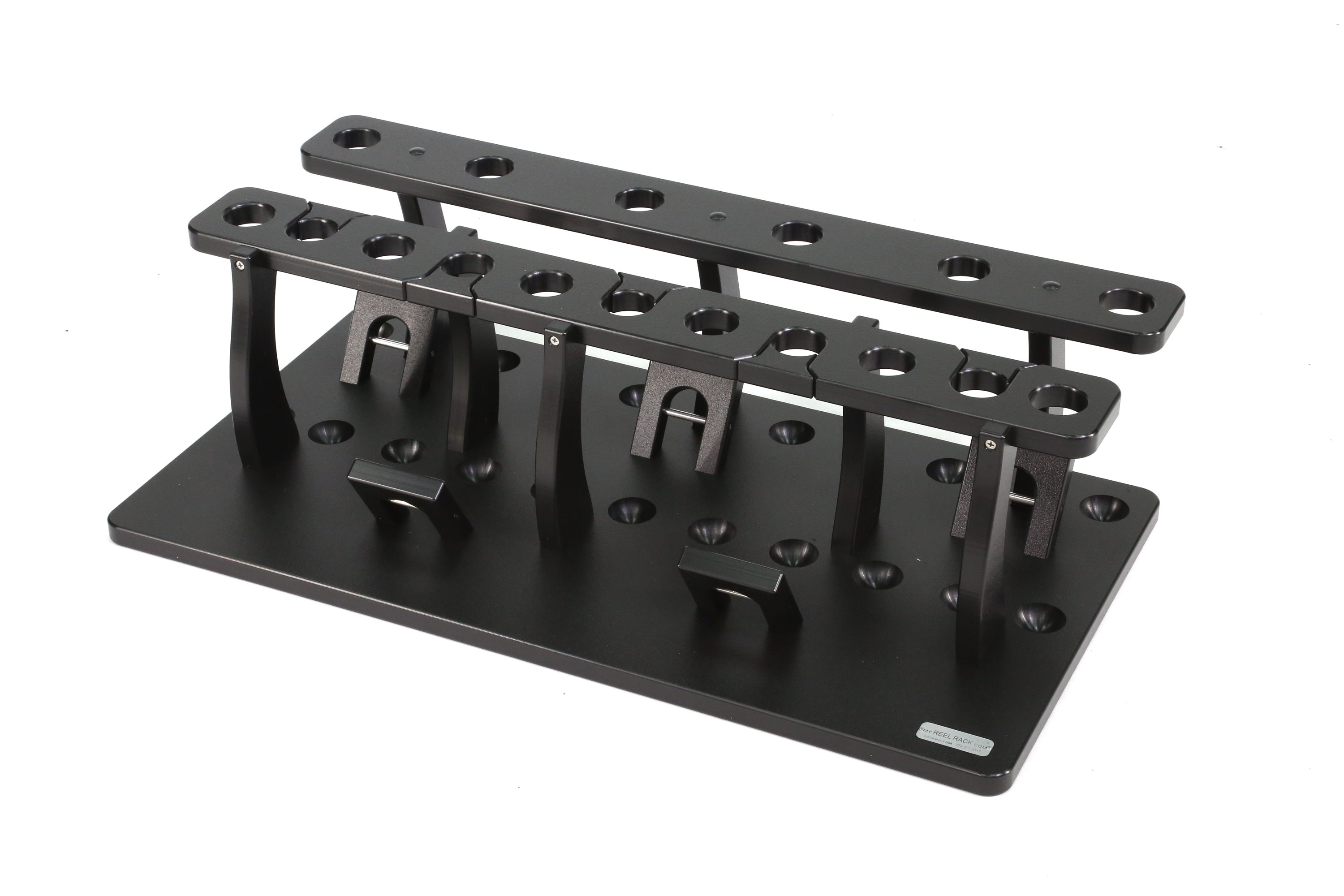 Big Game Rod Holder for 17 Rods plus the Option to Hold 5 Bent Butt Rods in  a Solid Black Starboard Rod Rack Pole Holder